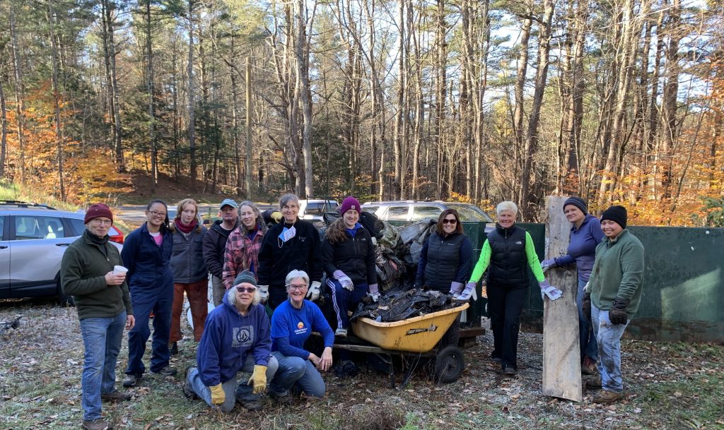 DLE volunteers team up with board members and supporters of Construct Inc. to ready a home for a family in need in 2021.